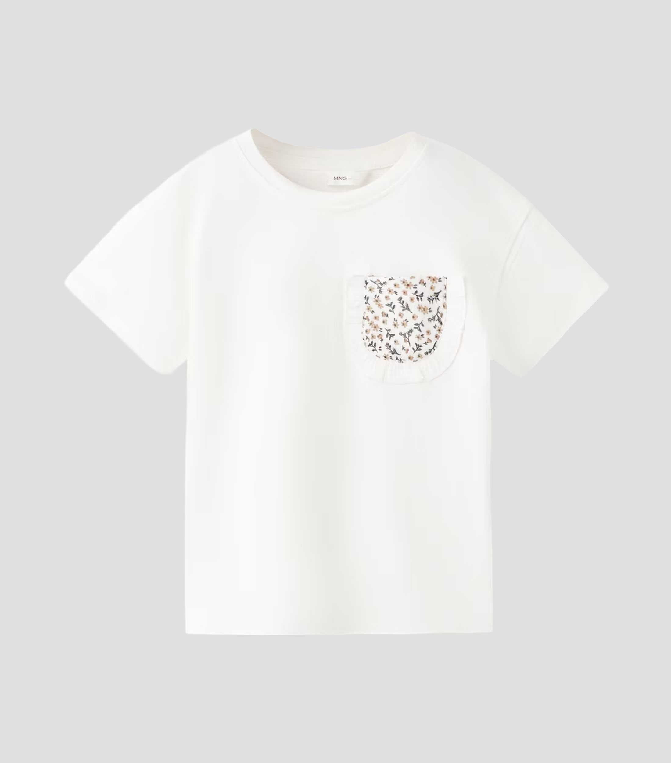 Playera cuello redondo manga corta diseño sólido Niña